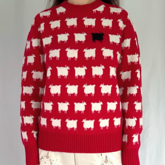 Warm And Wonderful Wool Sheep Sweater In S - Picture 3 of 10